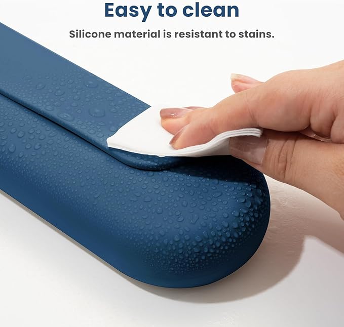 Silicone Electric Toothbrush Travel Case, Manual Toothbrush Travel Cover for Men and Women,Toothbrush Holder for Travel,Gym and More, Fits Most Manual and Electric Toothbrushes - Blue