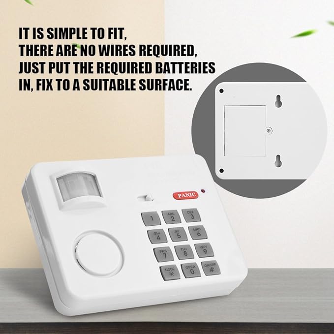 105DB Password Wireless Home Security Emergency Keypad Alarm Siren, 105° Alarm PIR Motion Sensor Detectors Door Window Home Security System