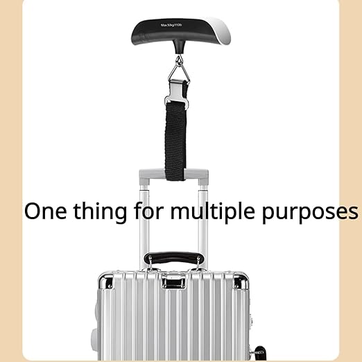 Luggage Scale Portable Digital Handheld Baggage Scale for Travel Suitcase Weight Scale with Rubber Paint 110 Pounds Battery Included (1,Belt)