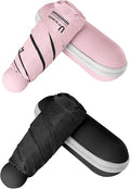 BAODINI Travel Essentials Mini Umbrella for Purse With Case Small Compact UV Sun Protection Lightweight Tiny Pocket Manual Open Close Umbrella for Women Kids and Men Fits Purse Backpack