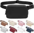 Belt Bag for Women Fanny Pack Dupes, Fashion Crossbody Waist Pack Bag with Adjustable Strap, Everywhere Belt Bag for Travel Outdoors Running Hiking(Black2)
