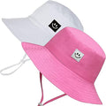 55cube UPF 50+ Baby & Toddler Sun Hat, Wide Brim Infant Bucket Hat for Beach & Outdoors, Adjustable Fit for Ages 0-4 Years