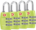 TSA Luggage Locks (4Pack) - 3 Digit Combination Padlocks - Approved Travel Lock for Suitcases & Baggage (Green1)
