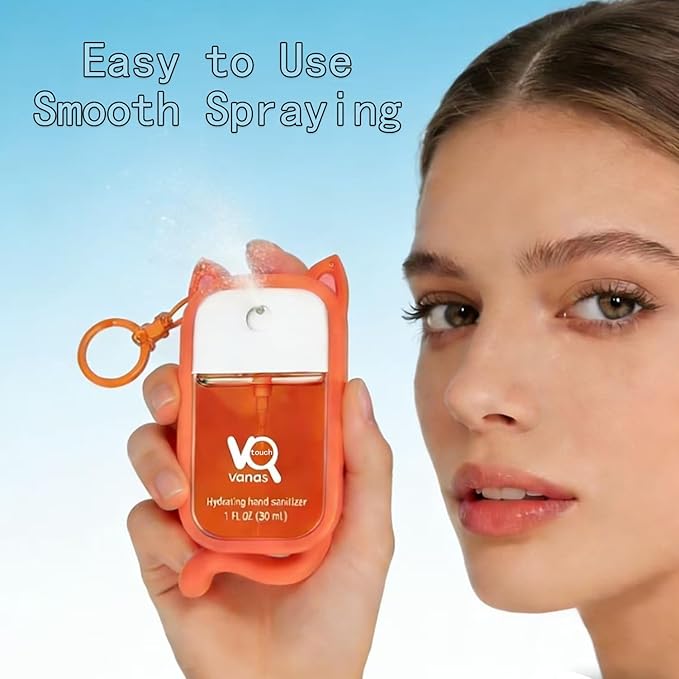 Hand Sanitizer Spray Case for Touchland Case Keychain, Hand Sanitizer Spray Holder Compatible with 5 Decorative Charms.