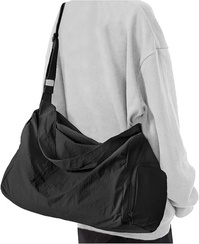 Large Gym Bag with Shoe Compartment, Workout Sport Duffle Bag for Women Travel, Waterproof Shoulder Overnight Bags Lightweight Carry on Tote Bags for Swim, Yoga, Dance