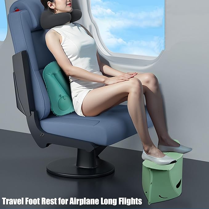 Portable Airplane Footrest for Travel, Airplane Foot Hammock, Foot Hammock for Plane Travel, Plane Foot Rest to Relax Your Feet, Essentials for Women & Men, Two Pieces