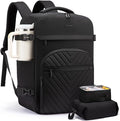 LOVEVOOK 50L Travel Backpack for Women Men, TSA Personal Item Travel Bag Fits 17.3inch Laptop, Waterproof Airline Approved Carry On Luggage With 2 Cubes for Weekender Hiking Business, Black