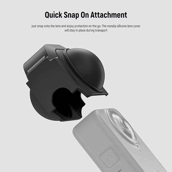 NEEWER Basics Lens Cap Compatible with DJI Osmo 360 Only, Silicone Nonslip Anti Scratch Dustproof Protective Lens Cover Protector Accessories, AC041