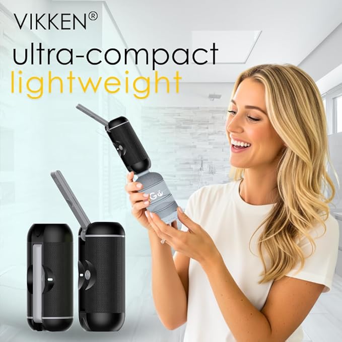 VIKKEN® Portable Travel Bidet USB-Type C Rechargeable Electric Mobile Handheld Ultra Strong Water Spray Personal Hygiene Self Care for Women & Men, iGo-X 250ml Classic