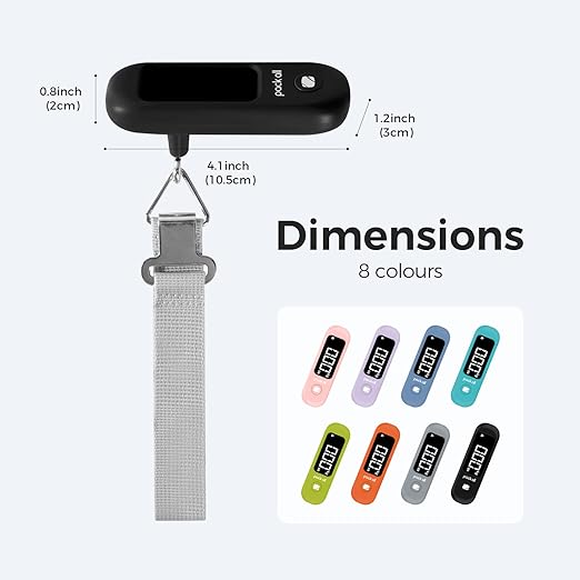 pack all 110 Lbs Luggage Scale, Digital Handheld Baggage Scale, Travel Suitcase Weight Scale with LCD Display, Battery Included, Black
