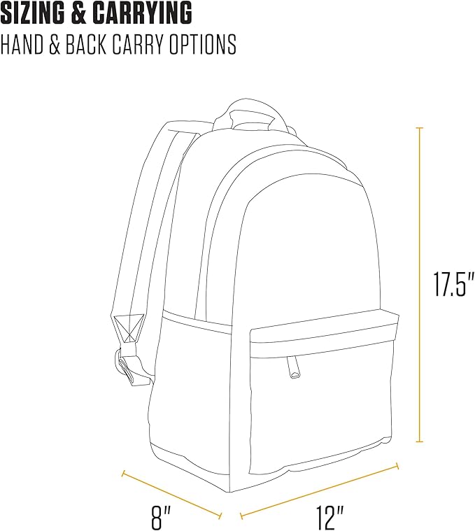 Carhartt 21L Classic Laptop Backpack, Water-Resistant Pack W/ 15" Laptop Sleeve and Organizational Compartments, Rose Tint
