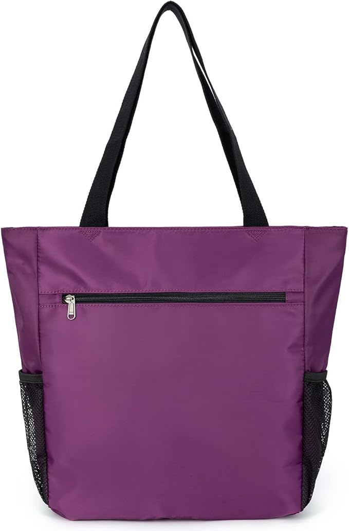 ETidy Large Capacity Foldable Tote Bag With Zipper Water-resistant SandproofWomen Beach Bag Handbag GymBag Travel ShoppingBag
