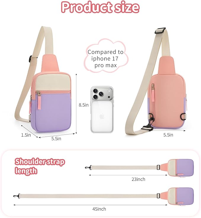 Mothers Day Gifts for Daughter, Birthday Graduation Gifts for 8 9 10 11 12 Year Old Teens Girls Her,Fanny Pack Sling Crossbody Bag Belt Bags Purse, Preppy Teen Girl Gift Trendy Stuff Travel Essentials
