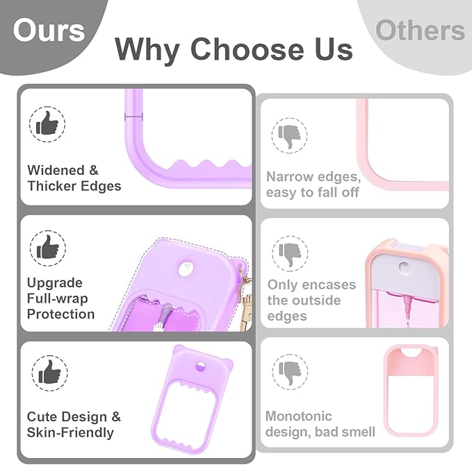 Hand Sanitizer Spray Case for Touchland Silicone Touchland Case Keychain Cute Hand Sanitizer Holder Keychain Compatible with Touch land Power Mist Gentle/Glow Mist