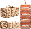 ROYALFAIR Roll Up Makeup Bag, Travel Toiletry Bag for Women with 4 Clear TSA Approved Pouches, Hanging Travel Organizer, Folding Cosmetic Bag for Men and Women