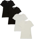 Amazon Essentials Women's Regular-Fit Short-Sleeve T-Shirt (Crewneck and V-Neck Options), Multipacks