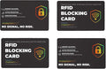 RFID Blocking Cards - SafeCard Shield for Credit, Debit, and social security card protector - Slim Wallet Protector for Men & Women (4)