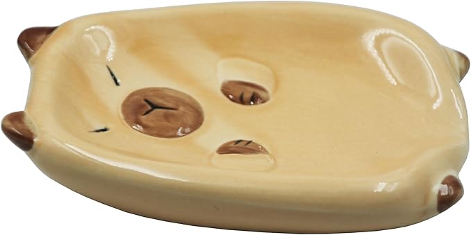 Ceramic Soap Dish, Capybara Shape Soap Holder, Sponge Holder, for Shower,Bathroom,Kitchen Sink Organizer