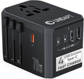 Unidapt Universal Travel Adapter, 70W International Plug Adapter with 3 USB-C PD Fast Charging & 2 USB-A Quick Charger Worldwide Adaptor for USA EU UK AUS Black (JY305-MAX)