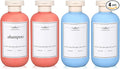 4 PACK 6.8 oz Plastic Travel Shampoo Bottles, Refillable Flip Cap Squeeze Bottles for Toiletries, Large Leakage-proof Travel Shampoo and Conditioner Container
