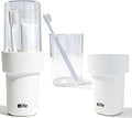 Portable Travel Toothbrush Case, Covered Toothbrush Cup Holders, Toothbrush and Toothpaste Travel Case, Toothbrush Storage Organizer Container for Traveling Bathroom(White)