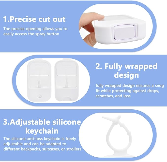 Silicone Case Compatible with Touchland Hand Sanitizer Spray (Fit for 1 FL OZ) Hand Sanitizer Holder Protective Case