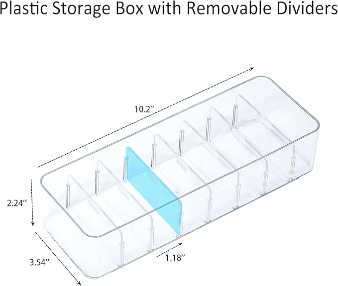 2 Pack Cable Cord Storage Box, Plastic Desk Drawer Organizer Case for Home Office Supplies, Art Crafts, Electronic Accessories, Phone Charger and Wires