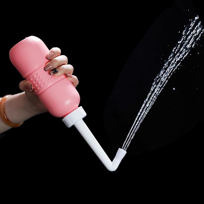 2PCS- Portable Bidet for Toilet 450ml Peri Bottle Postpartum Care, Perineal Bottle | The Original Travel Bidet with Water Sealing Cap Waterproof Storage Bag