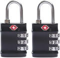TSA Locks for Luggage, Combination Lock for Locker, Travel Essentials Padlock Combination, Combo Small Padlock for Gym Locker, Suitcase, Gun Case, Backpack, Bag, Zipper, Box, Cabinet