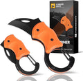 FUNBRO Small Pocket Knife for Men, Cool Folding Knife Box Cutter with 1.34inch Sharp Blade, Mini EDC Knives for Everyday Carry, Great Gift for Men (Orange)