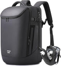 TANGCORLE Travel Carry on Backpack Expandable Flight Approved Backpacks 17.3 inch Laptop Business Back Pack for Women Men,Black-30l(no Expansion) /Non-vacuum