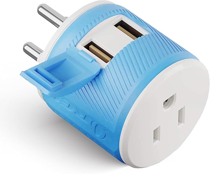 OREI Thailand Travel Plug Adapter with Dual USB - USA Input - Type O (U2U-18), Will Work with Cell Phones, Camera, Laptop, Tablets, iPad, iPhone and More