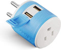 OREI Thailand Travel Plug Adapter with Dual USB - USA Input - Type O (U2U-18), Will Work with Cell Phones, Camera, Laptop, Tablets, iPad, iPhone and More