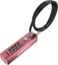 Bike Lock Cable 23.6" for Bicycle Scooter, Portable Combination Cable Lock for Luggage Suitcase Backpack Travel Safe, Combo Chain Padlock, for Refrigerator, Cabinet, Outdoor Fence, Locker