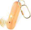 Personal Safety Alarm,Self Defense Keychain,Gifts for Girls,Strobe Light,Rechargeable Portable,Emergency Safety Alarm for Women, Men, Children, Elderly（Wooden）