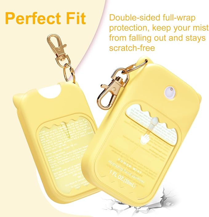 Hand Sanitizer Spray Case for Touchland Silicone Touchland Case Keychain Cute Hand Sanitizer Holder Keychain Compatible with Touch land Power Mist Gentle/Glow Mist