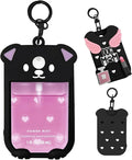 Puppy Silicone Case for Touchland Hand Sanitizer Spray 1 floz (30ml), Cute Dog Cover with Keychain & 5 Charms