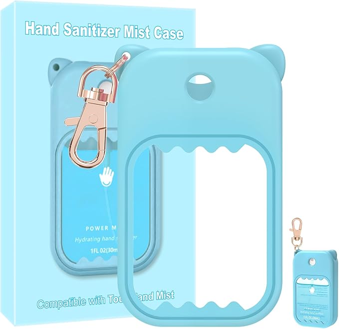Hand Sanitizer Spray Case for Touchland Silicone Touchland Case Keychain Cute Hand Sanitizer Holder Keychain Compatible with Touch land Power Mist Gentle/Glow Mist