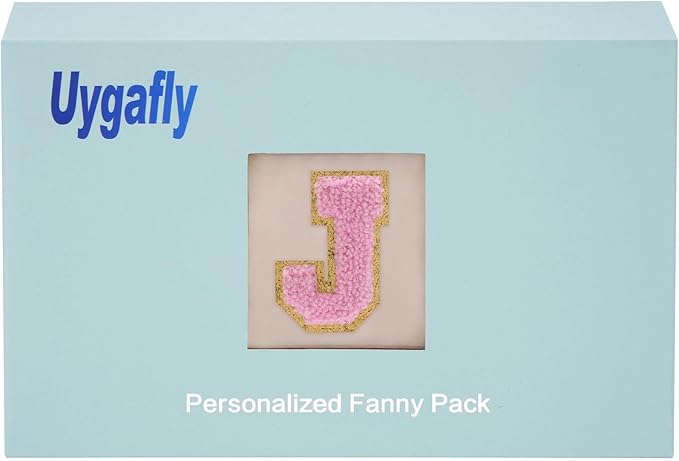 Uygafly Personalized Belt Bag for Women Girls - Fashion Mini Waist Packs with Adjustable Strap - Trendy Travel Fanny Pack Crossbody Bags with Initial Letter - Teen Gifts | Cream,J