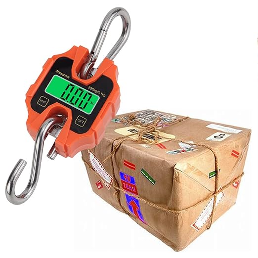 Digital Hanging Scales Portable Heavy Duty Crane Scale 250 kg 500 lb 2 AAA Batteries(Not Included)