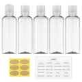 Travel Bottles for Toiletries 3.4 oz - Travel Size Containers for Shampoo Plastic - Small Empty Lotion Squeeze Bottle for Liquid TSA Approved - Leak Proof Mini Conditioner Refillable Clear 100ml