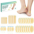 Welnove Gel Blister Bandages for Feet - 30ct Blister Cushion for Heel, Toe - Water-Resistant Hydrocolloid Bandages - Blister Pads for Prevention & Recovery