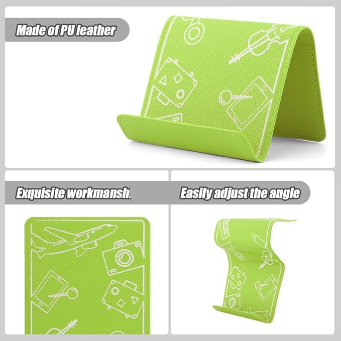 Airplane Phone Holder Flexible Flight Cell Phone Holder and Flexible Tablet Stand Airplane Travel Essential Accessories for Most Smartphones, Tablets(Color:Green)