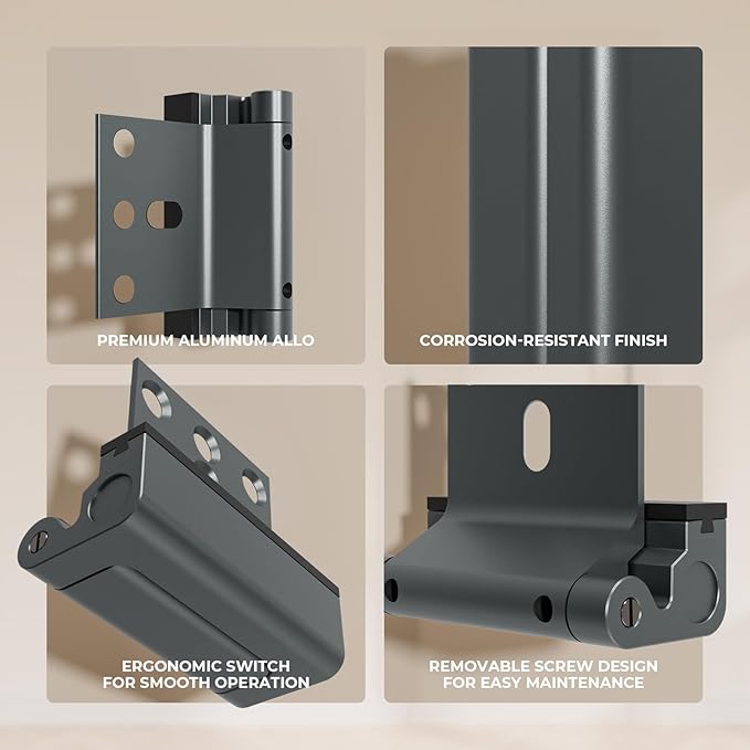 3 Pack Home Security Door Reinforcement Lock, Childproof Safety Door Lock Latch Stopper, Removable Screw-Mounted, Prevent Home Unauthorized Entry, Aluminum Construction, Withstands 800 lbs