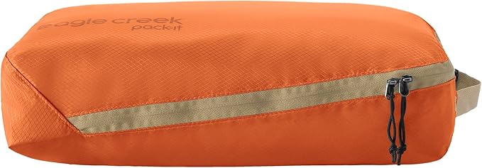 Eagle Creek Pack-It Isolate Extended Stay Set - Includes Shoe Sack, M Clean/Dirty Cube, 2x M Isolate Cube & 2x L - Travel Essentials - Mandarin