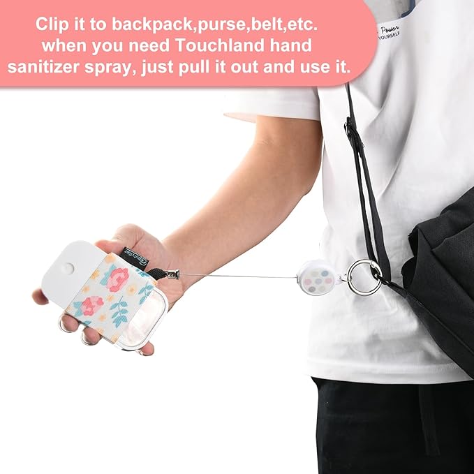 Beautyflier Pack of 4 Elastic Sleeve for Touchland Power Mist and Glow Mist 1FL OZ Hand Sanitizer Spray