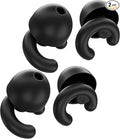Noise Cancelling Ear Plugs for Sleep, Small Ear Fit - No-Pain for Side Sleepers, 33dB NRR Reusable Silicone One-Piece Design, 2 Sizes for Adults & Kids, Portable Case (Black, 2 Pair)