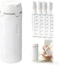 4 in 1 Travel Dispenser Bottle Leakproof Refillable Travel Bottles for Toiletries Portable Size Containers for Shampoo Lotion Cosmetics Travel Essentials for Women Men (White)