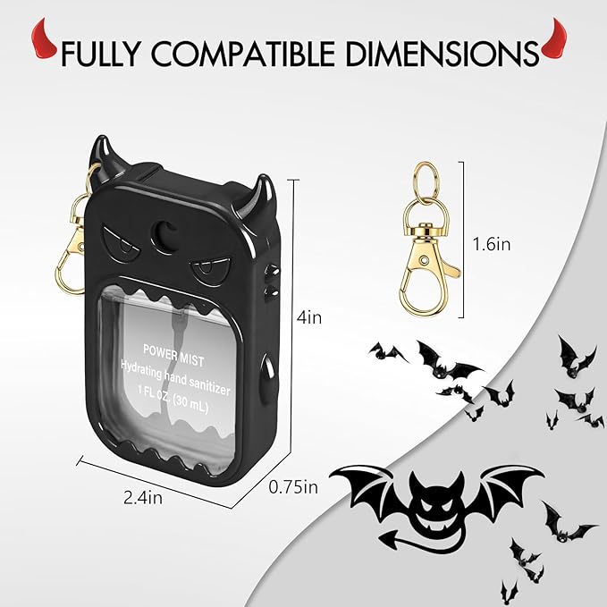 JAMIEWIN Spray Hand Sanitizer Case Compatible with Touchland Hand Sanitizer 1fl. Oz. Monster Silicone Case Holder Accessory