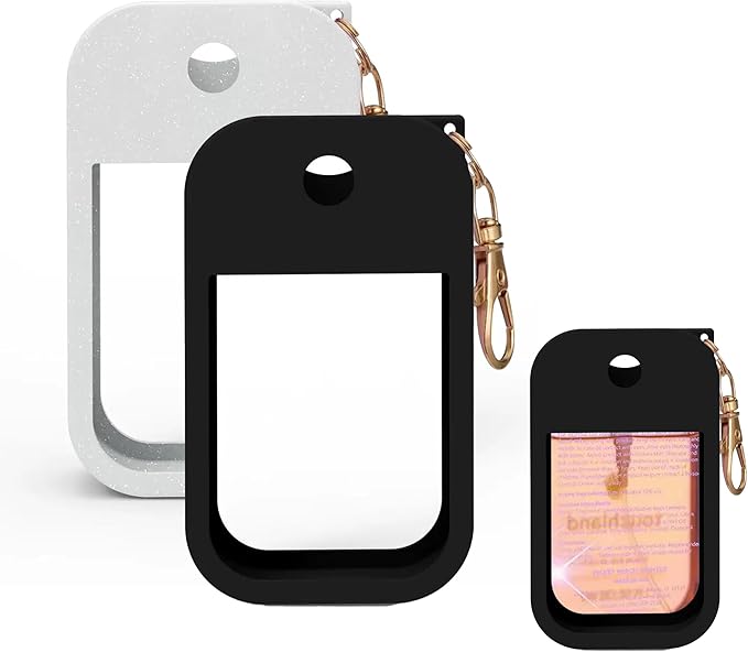 Silicone Case for Touchland Hand Sanitizer Spray – Hand Sanitizer Case Protective Holder with Keychain, Compatible with Power Mist & Glow Mist 1 fl oz